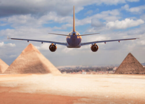 Hurghada: Ganztägige Tagestour nach Kairo mit dem Flugzeug.